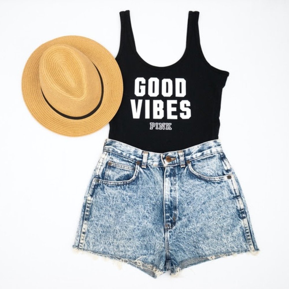 VIctoria Secret's PINK Black and White BodySuit